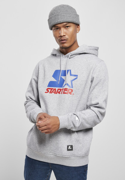 Starter Black Label Hoodie Starter Two Color Logo Hoody Heather Grey