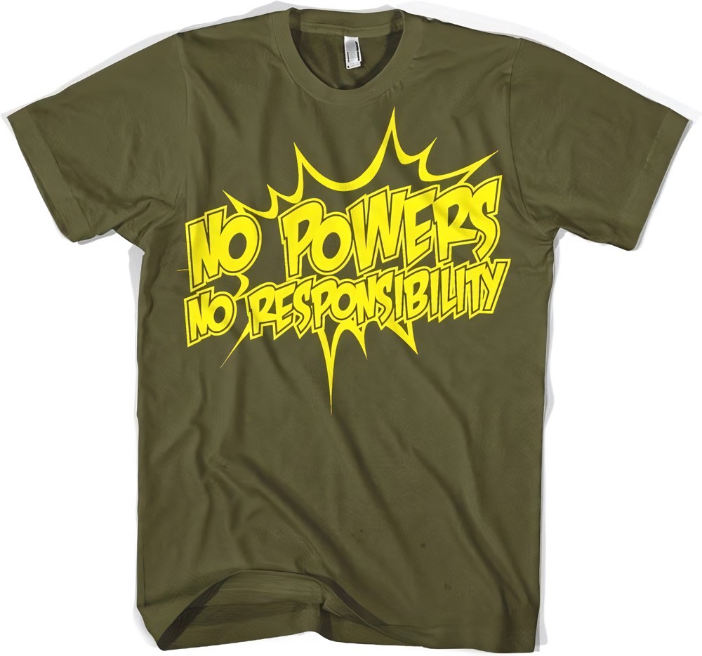 Hybris No Powers No Responsibility T-Shirt Olive - Herren / Unisex
