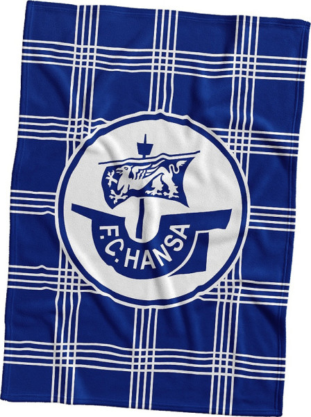 Hansa Rostock Veloursdecke Fussball 3. Bundesliga Blue