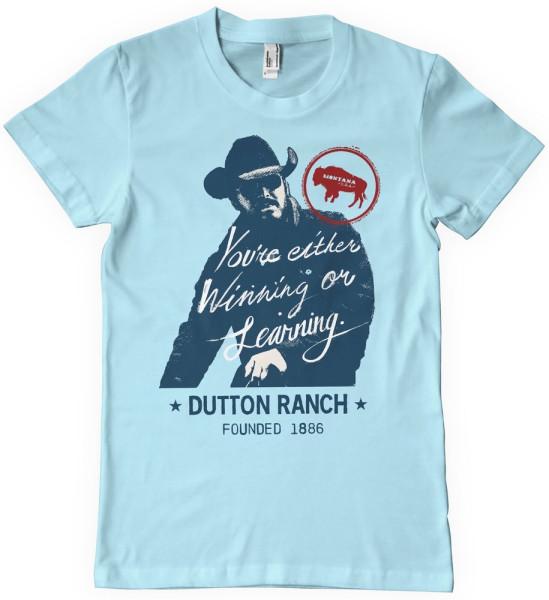 Yellowstone Winning Or Learning T-Shirt Skyblue