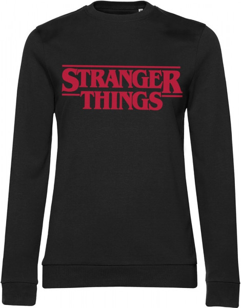 Stranger Things Logo Girly Sweatshirt Damen Black