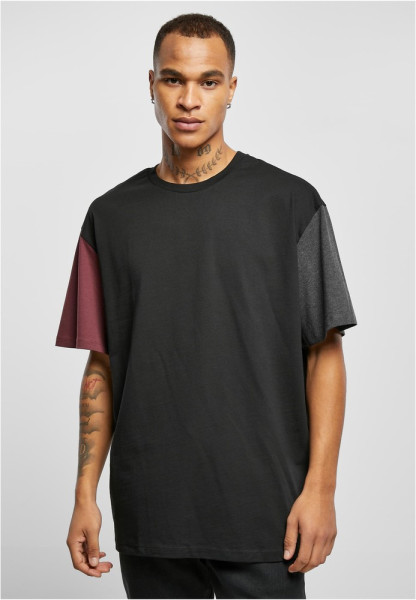 Urban Classics T-Shirt Organic Oversized Colorblock Tee Black