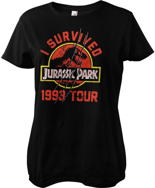 Jurassic Park 1993 Tour Girly Tee Damen T-Shirt Black