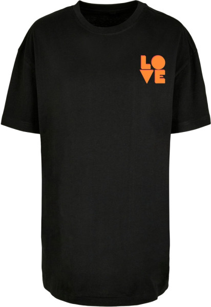 Merchcode Damen Ladies Hugs & Love Love Oversized Boyfriend Tee MP5012533
