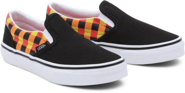 Vans Youth Unisex Kids Lifestyle Classic FTW Sneaker Uy Classic Slip-On Glow Checkerboard Black/Multi