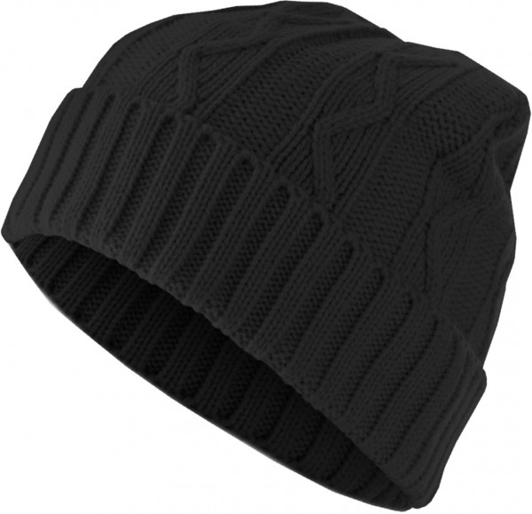 MSTRDS Beanie Beanie Cable Flap Black