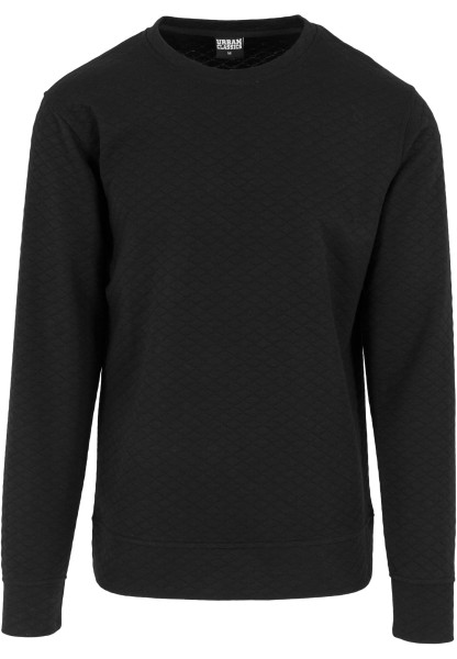 Urban Classics Sweatshirt Diamond Quilt Crewneck Black