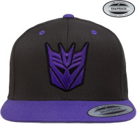Transformers Decepticon 3D Patch Premium Snapback Cap BlackPurple Transformers Decepticon 3D Patch Premium Snapback Cap BlackPurple
