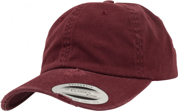 Flexfit Cap Low Profile Destroyed Cap Maroon